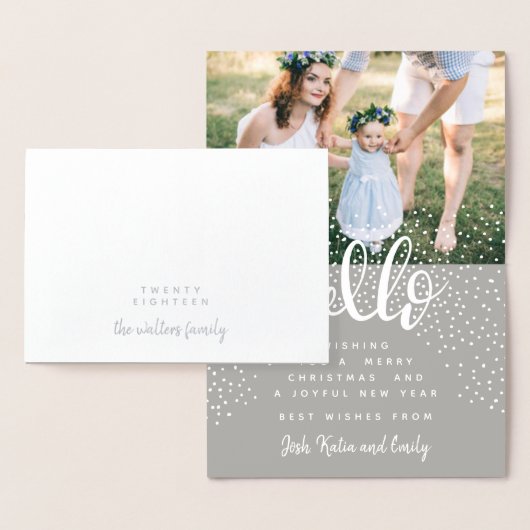 HALLO SNEEUW NIEUWJAARSKAART FOLIE KAARTEN (Display)