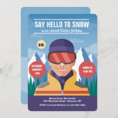 Hallo Sneeuw Uitnodiging (Voorkant / Achterkant)