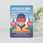 Hallo Sneeuw Uitnodiging (Staand voorkant)