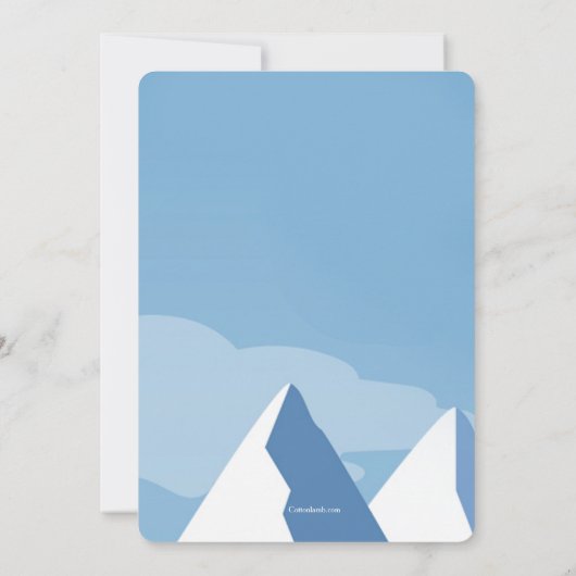 Hallo Sneeuw Uitnodiging (Achterkant)