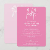 HALLO snoep ZAKELIJK DANK U modern Bedankkaart (Voorkant / Achterkant)