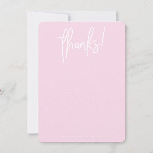 HALLO snoep ZAKELIJK DANK U modern Bedankkaart (Achterkant)