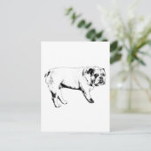 Hallo Snow-Bulldog-Briefkaart Briefkaart (Staand voorkant)
