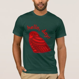Hallo Snowy Owl zegt "Dag" T-shirt