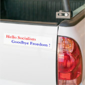 hallo socialisme, afscheid van vrijheid! - Geperso Bumpersticker (Op Truck)