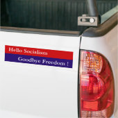 hallo socialisme, afscheid van vrijheid! - Geperso Bumpersticker (Op Truck)