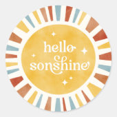 Hallo Sonshine Boho Baby shower Sun Burst Sticker (Voorkant)