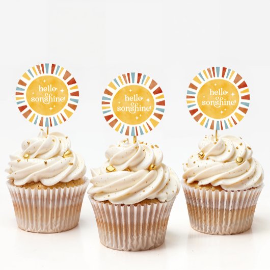 Hallo Sonshine Boho Baby shower Sun Burst Sticker