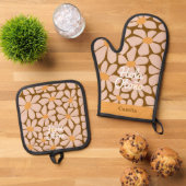 Hallo Spaans Autumn Herfst Vibes Personalize Ovenwant & Pannenlap Set (Top down)