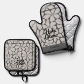 Hallo Spaans Autumn Herfst Vibes Personalize Ovenwant & Pannenlap Set (Voorkant / Achterkant)