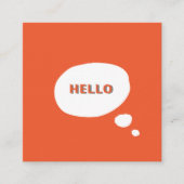 hallo- Speech Bubble business modern, minimalistis Vierkante Visitekaartje (Voorkant)