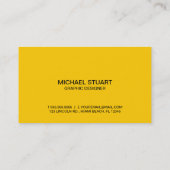 hallo Speech Bubble | Casual Modern Black & Yellow Visitekaartje (Achterkant)