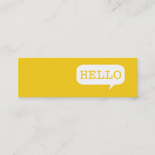 "Hallo" Speech Bubble Contactkaartje