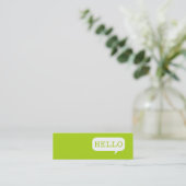 "Hallo" Speech Bubble Contactkaartje (Staand voorkant)