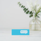 "Hallo" Speech Bubble Contactkaartje (Staand voorkant)