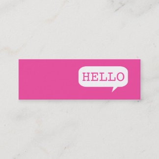 "Hallo" Speech Bubble Contactkaartje