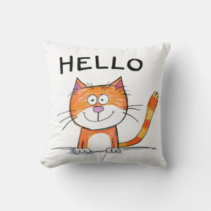 Hallo Speelse "?" Cat Cartoon Sierkussen