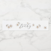 Hallo Spring Daffodil Baby Script Enclosure Kaart Waterfles Etiket (Enkel label)