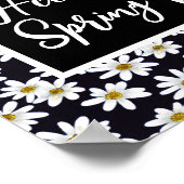 hallo Spring Daisy Floral Pattern Poster (Hoek)