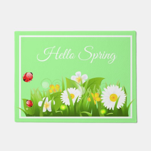 hallo Spring Doormat Deurmat (Voorkant)