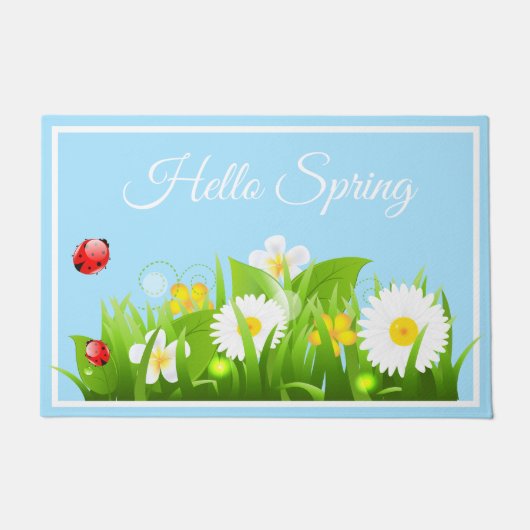 hallo Spring Doormat Deurmat (Voorkant)