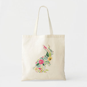hallo Spring Easter Bunny Canvas tas