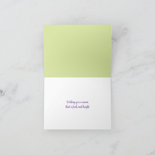 hallo "Spring" en Crocuses Gevouwen Wenskaart Kaart (Binnen)