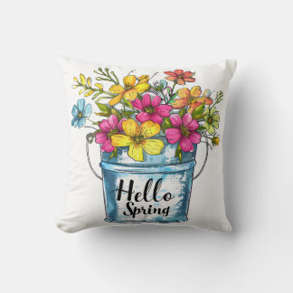 Hallo Spring Floral Bucket Kussen
