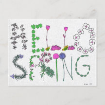 Hallo Spring Flower Briefkaart