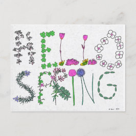 Hallo Spring Flower Briefkaart