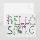 Hallo Spring Flower Briefkaart (Voorkant / Achterkant)