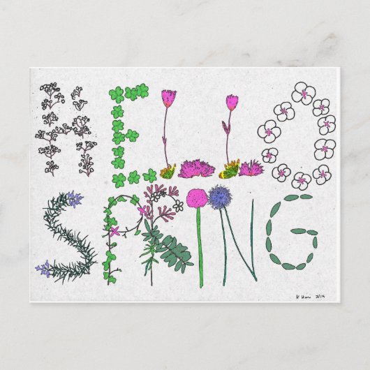 Hallo Spring Flower Briefkaart (Voorkant)