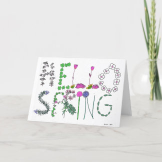 Hallo Spring Flower Folding Kaart