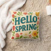 Hallo Spring naar comfort - "lente" decoratief Kussen (Deken)