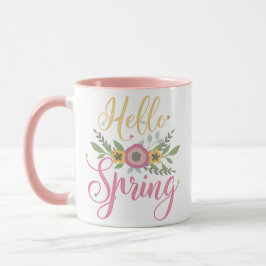 HALLO SPRING - pastelbloemen Mok