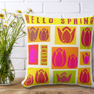 Hallo ·Spring Tulip Garden Home Decor Sierkussen