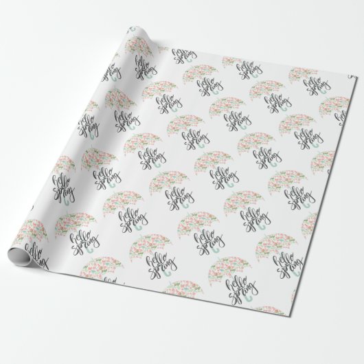 hallo Spring Umbrella Cadeaupapier (Uitgerold)