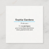 hallo - Square - Sky Blue Vierkante Visitekaartje (Achterkant)