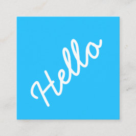 hallo - Square - Sky Blue Vierkante Visitekaartje
