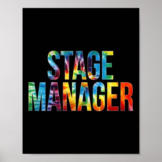 Hallo Stage Manager Tie Dye Appreciation Day Poster (Voorkant)