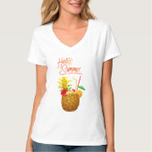 Hallo Stay Sweet Stay Sunny–Zomer Ananas Shirt (Voorkant)