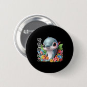 Hallo Sticker Dolfijnen Zeg Ronde Button 5,7 Cm (Voorkant /achterkant)