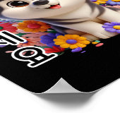 Hallo Sticker Een hondje zegt Poster (Hoek)