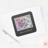 Hallo Sticker Minimalist voor zwart-wit (Envelop)