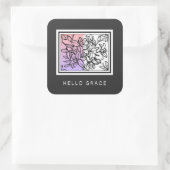 Hallo Sticker Minimalist voor zwart-wit (Tas)