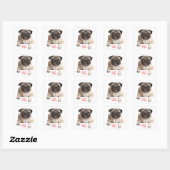 Hallo Sticker Pug Puppy Dog (Vel)