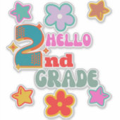 hallo sticker terug naar school, (Voorkant)