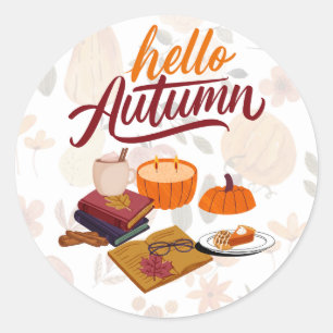 Hallo stickers in het najaar