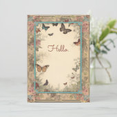  Hallo stijl bloemen vlinders (Staand voorkant)