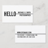 "Hallo" Stijlvol conservatief Visitekaartje (Voorkant / Achterkant)